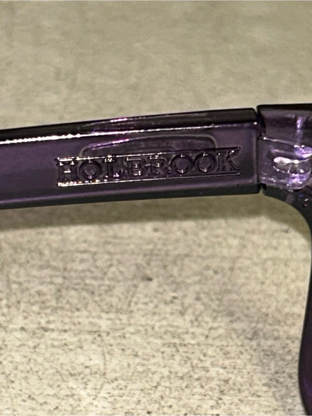 Oakley Holbrook Crystal Purple Transparent Black Lens Sunglasses USA 57mm OO910